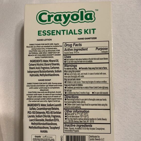 Crayola Essentials Kit: hand sanitizer, hand lotion and soap. NWT - Picture 5 of 6